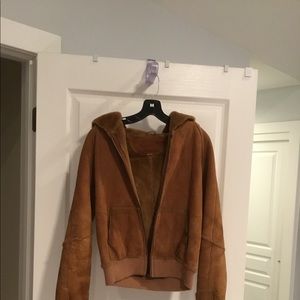 Ugg Sherpa lined suede coat with hood